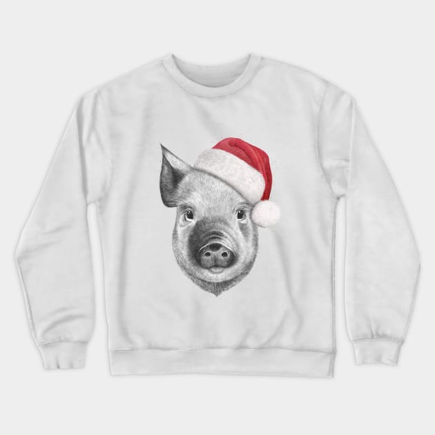 Christmas pig Crewneck Sweatshirt by kodamorkovkart